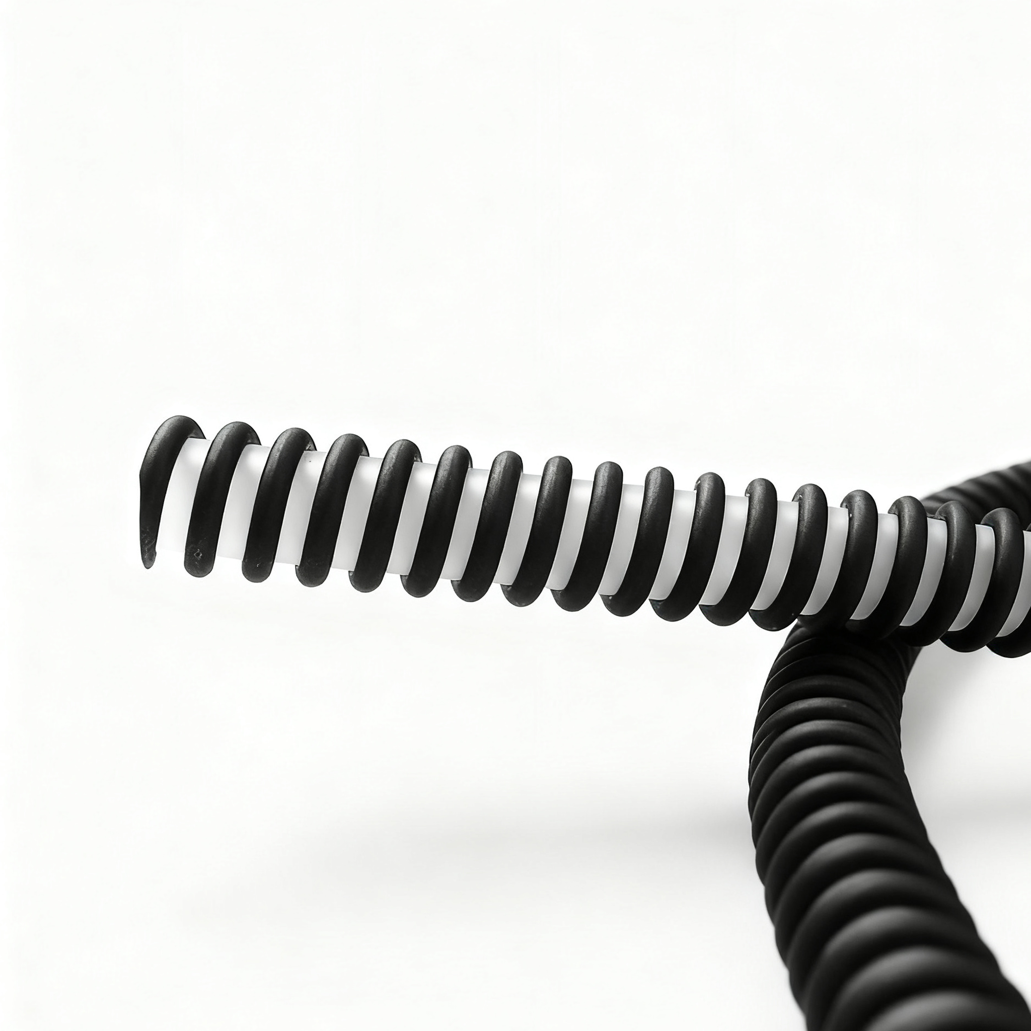Corrugated flexible silicone tube