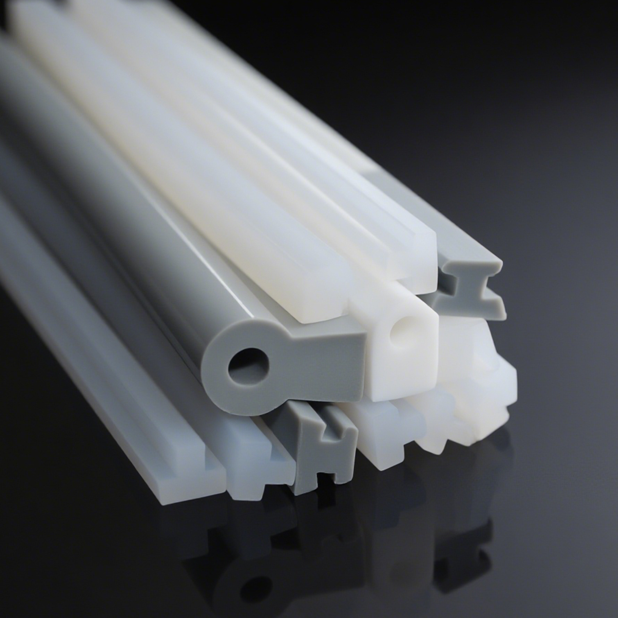 A collection of different types of silicone hoses