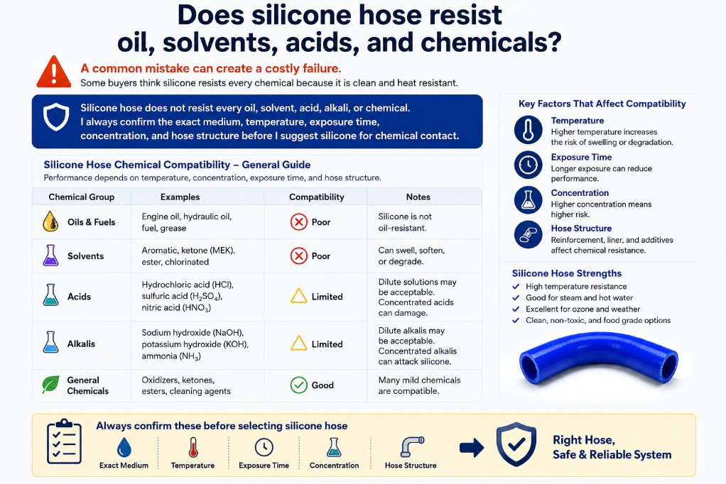 silicone hose chemical compatibility
