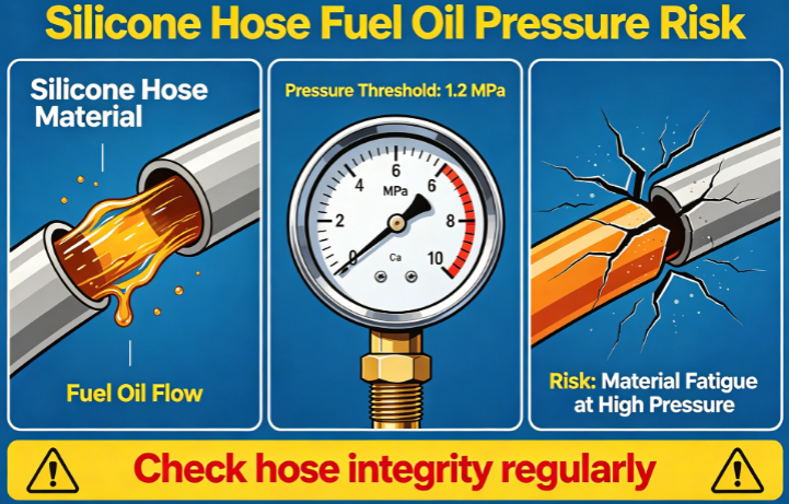 silicone hose fuel oil pressure risk