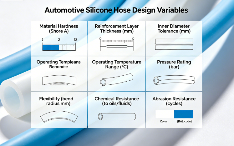 automotive hose design variables silicone