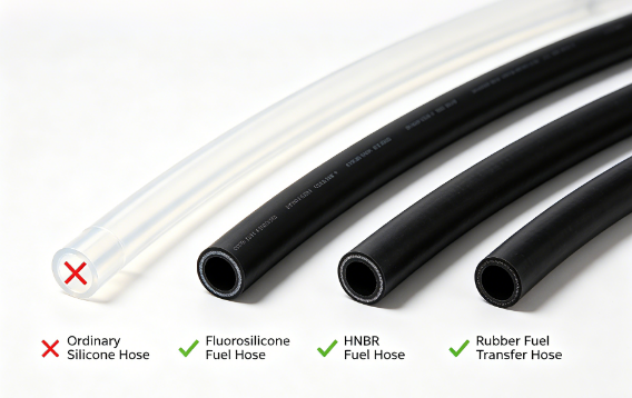 silicone hose alternative for gasoline fuel compatible hose selection
