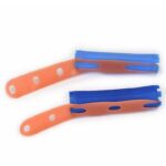 Orange‑blue thermochromic silicone perm rubber band for hair perm