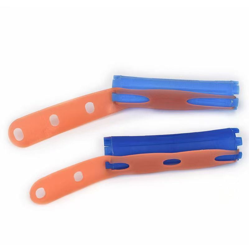 Orange‑blue thermochromic silicone perm rubber band for hair perm