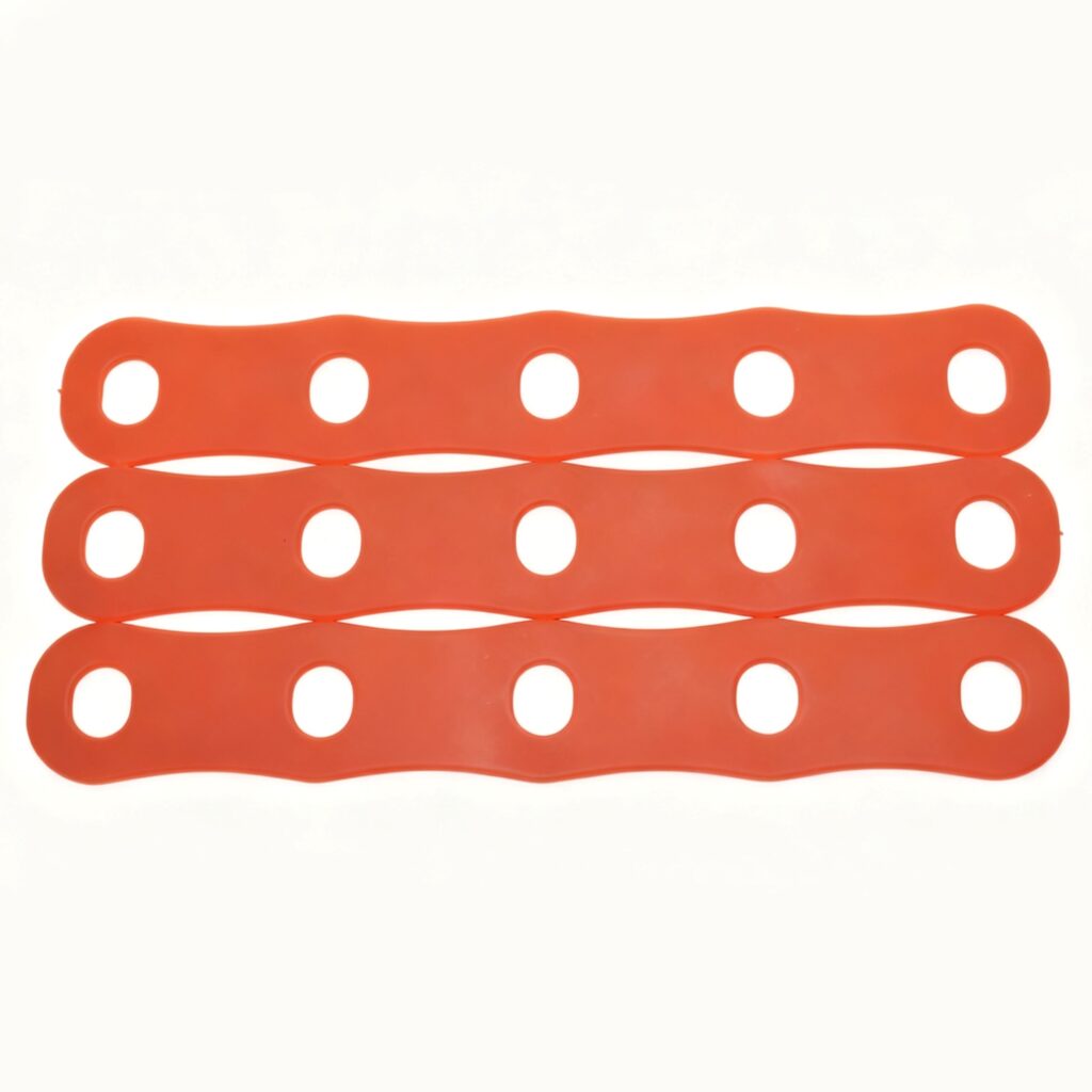 Flat lay thermochromic silicone perm rubber band for hair curling