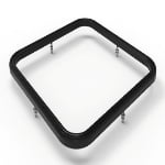 Black rectangular inflatable silicone frame seal gasket