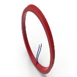 Side‑angle red round inflatable silicone seal ring