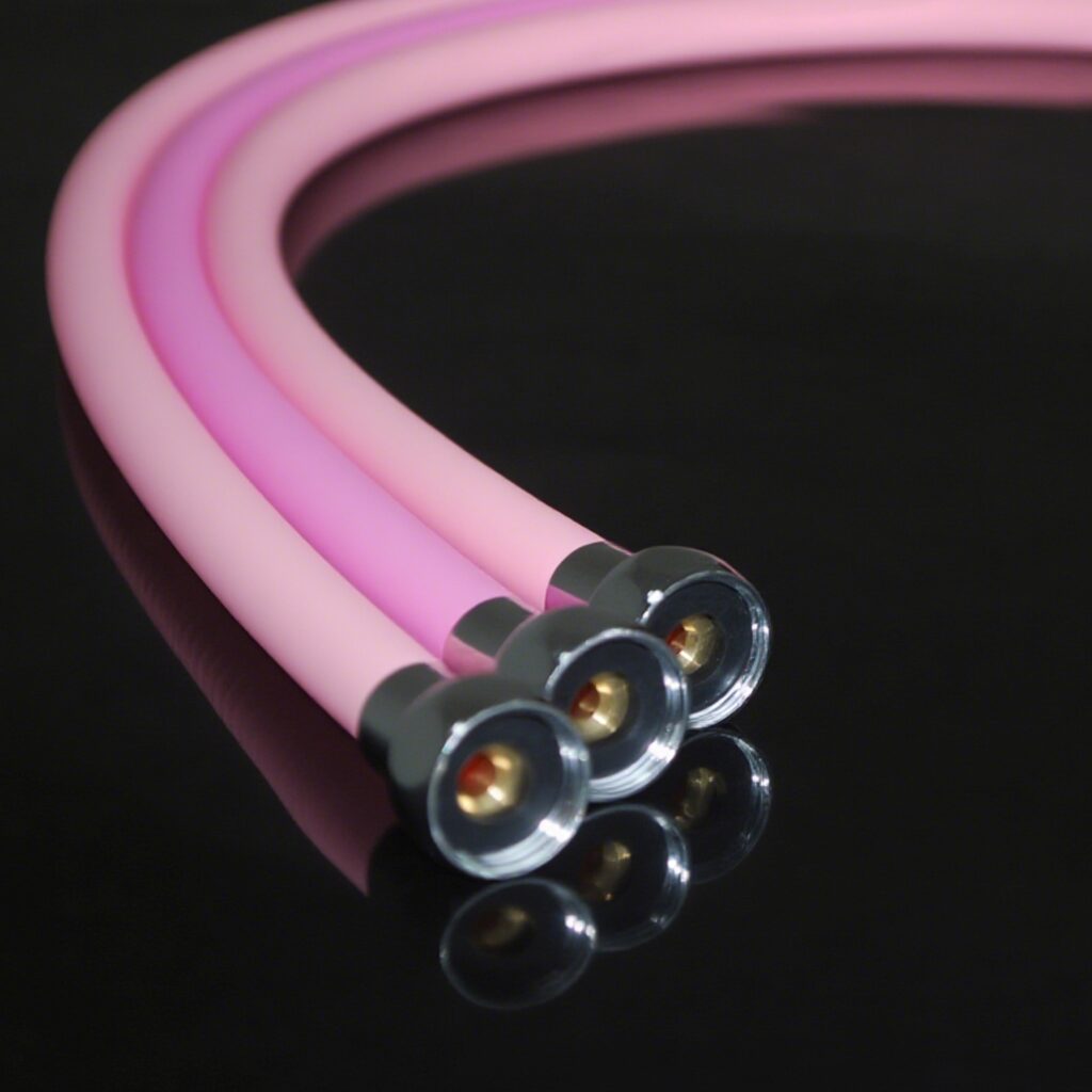 Brass end fitting for silicone shower hose