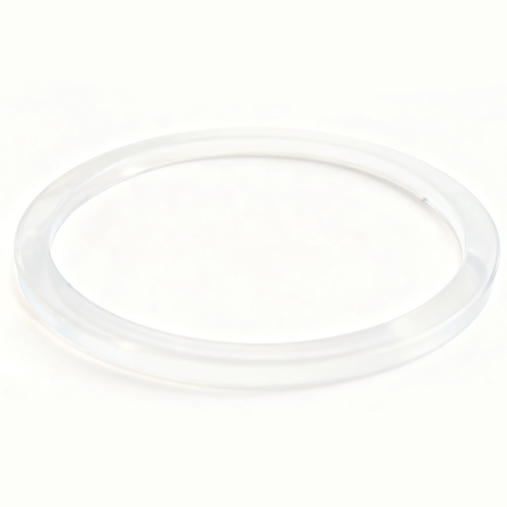 Flat transparent silicone tri‑clamp gasket, high temperature resistant sanitary sealing washer