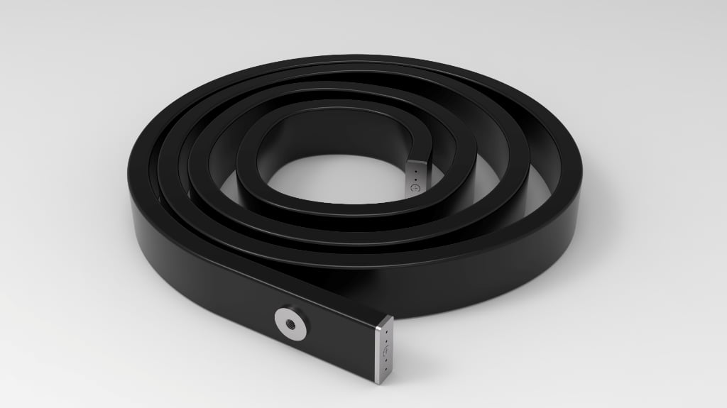 Coiled ring‑form inflatable silicone seal, custom industrial sealing part