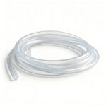 Clear flexible food‑grade silicone tube coil for fluid transfer