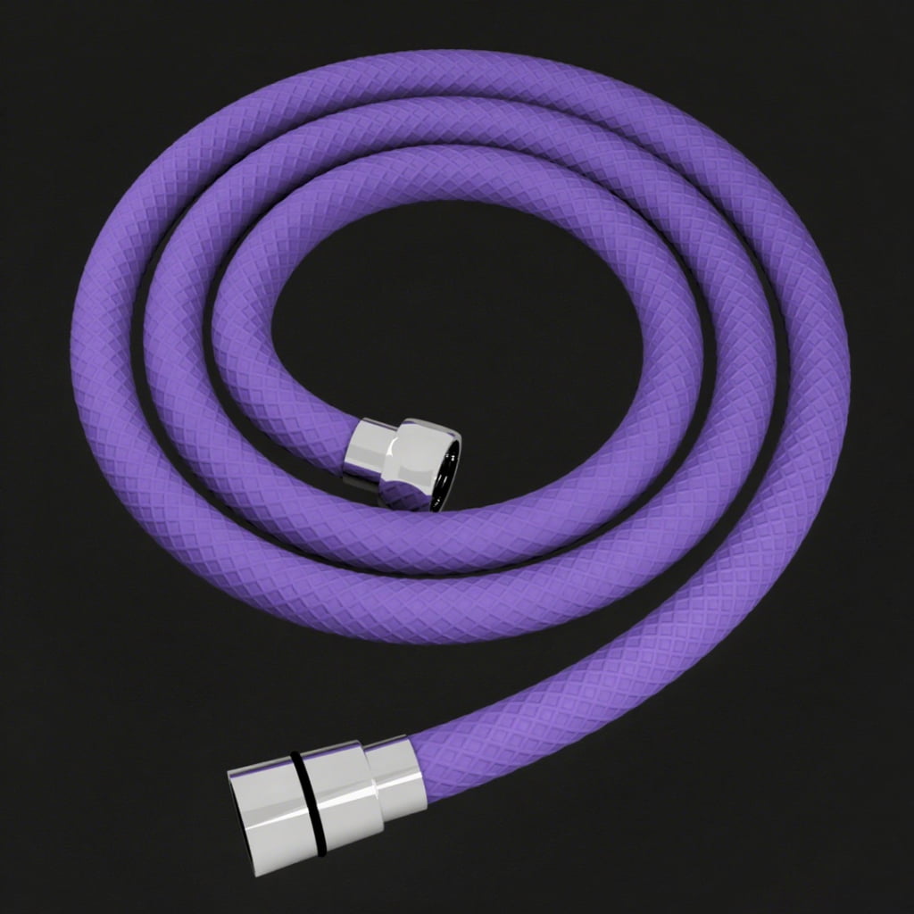 Purple silicone shower hose custom color