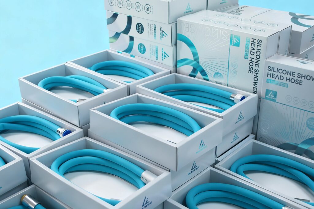 Silicone shower hose complete bathroom set