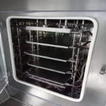 Inflatable silicone seal installed on sterilizer cabinet door