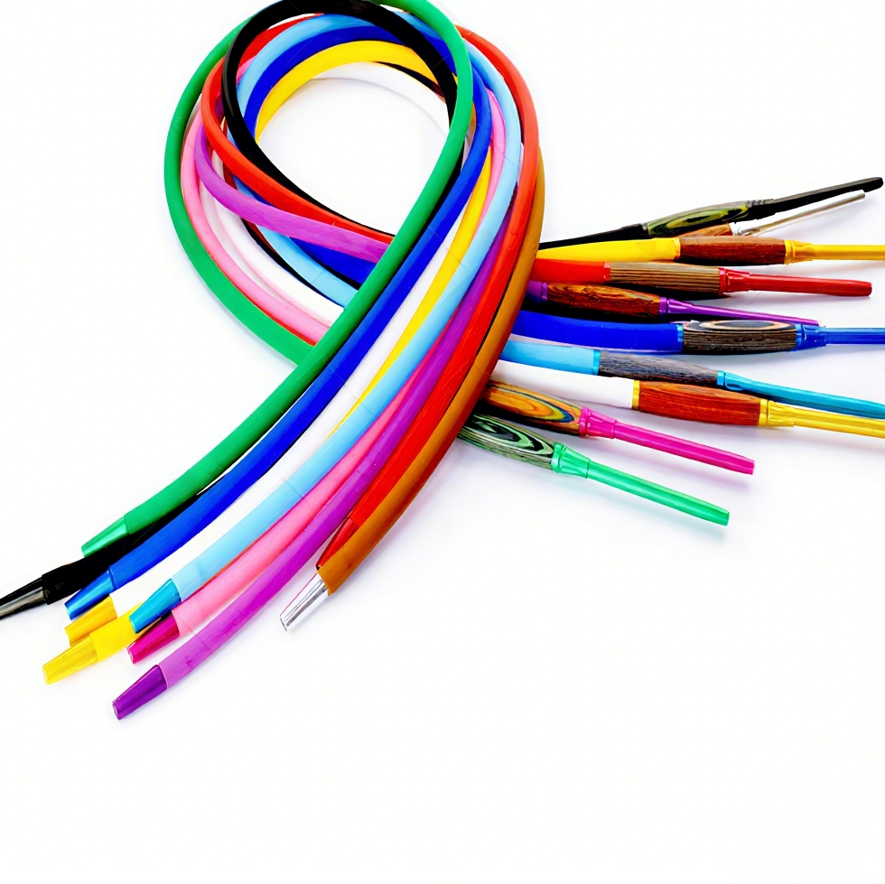 Multi‑color flexible silicone hookah hose for shisha smoking