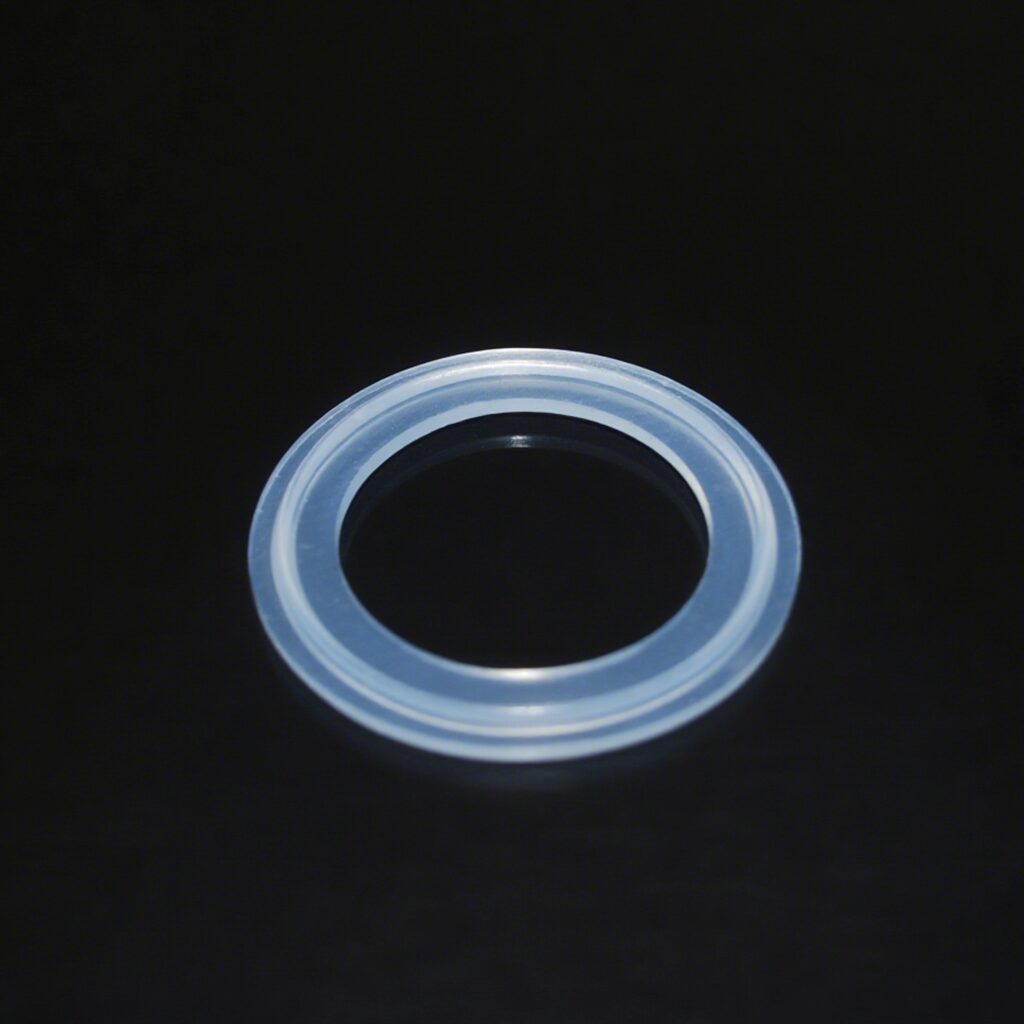 Transparent sanitary silicone tri‑clamp gasket, quick‑clamp silicone sealing washer for sanitary pipe fitting