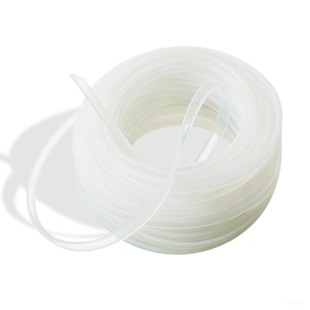 Large bulk roll of transparent flexible silicone tubing