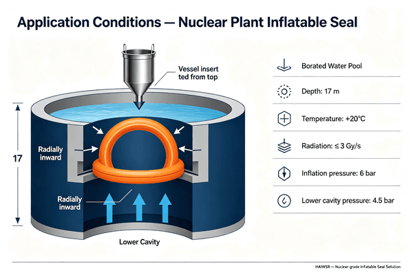 inflatable seals for a nuclear plant application risk review